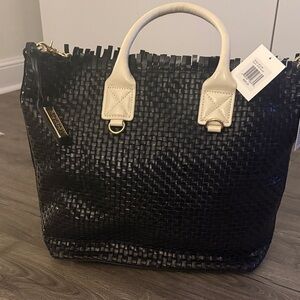 Designer Basketweave Satchel
